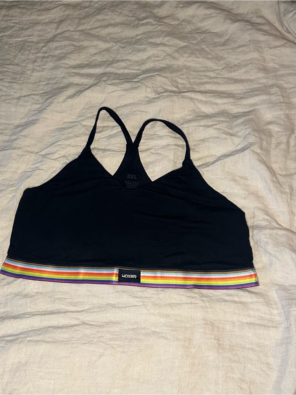 Woxer Icon Bralette Tencel Modal Black 2XL EUC